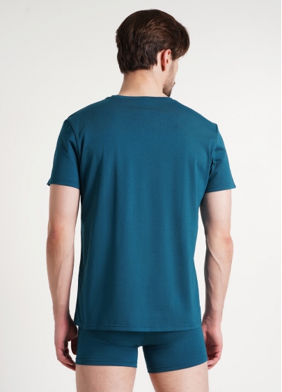 Класична чоловіча футболка Adam 49/409/010 dark turquoise (зелений)