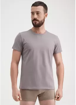 Класична чоловіча футболка Adam 49/409/010 grey (сірий)