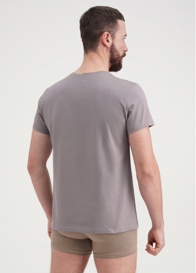 Класична чоловіча футболка Adam 49/409/010 grey (сірий)