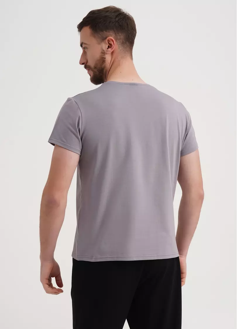 Классическая мужская футболка Adam 49/409/010 light grey (серый)