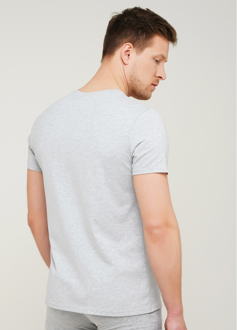 Класична чоловіча футболка Adam 49/409/010 (світло-сірий)