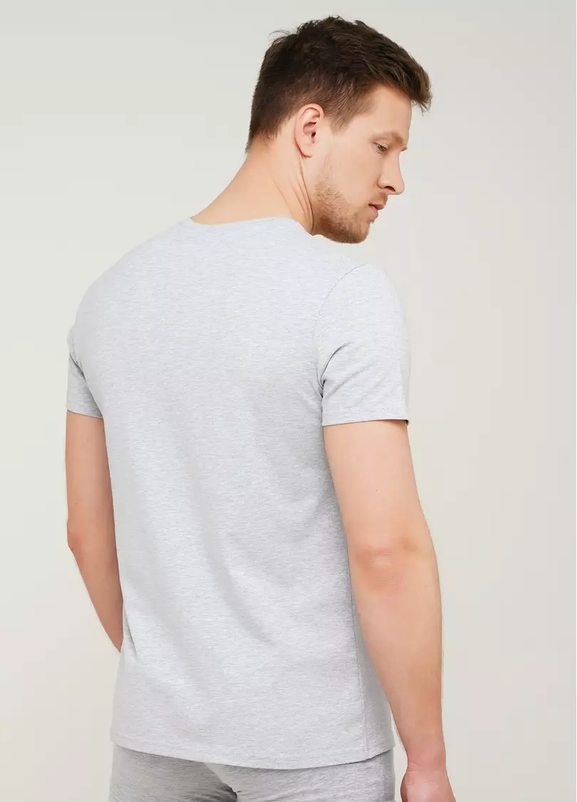 Класична чоловіча футболка Adam 49/409/010 (світло-сірий)