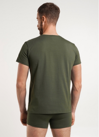 Класична чоловіча футболка Adam 49/409/010 light khaki (зелений)