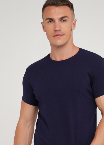 Классическая мужская футболка Adam 49/409/010 (синий)