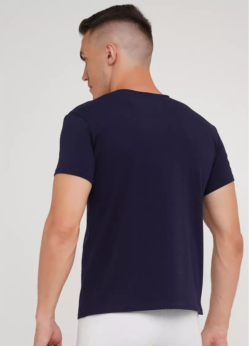 Класична чоловіча футболка Adam 49/409/010 (синій)