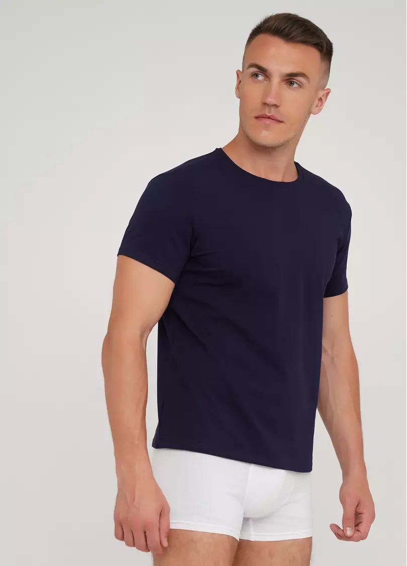 Класична чоловіча футболка Adam 49/409/010 (синій)