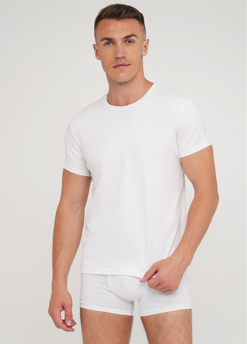 Классическая мужская футболка Adam 49/409/010 white (белый)