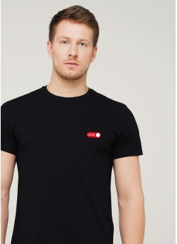 Мужская футболка с надписью "Love" Adam print 49/409/010 black/love (черный)