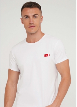Чоловіча футболка з написом "Love" Adam print 49/409/010 white/love (білий)