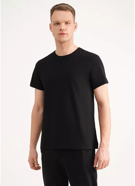 Мужская футболка из хлопка G-MAN 4601/010 black (черный)
