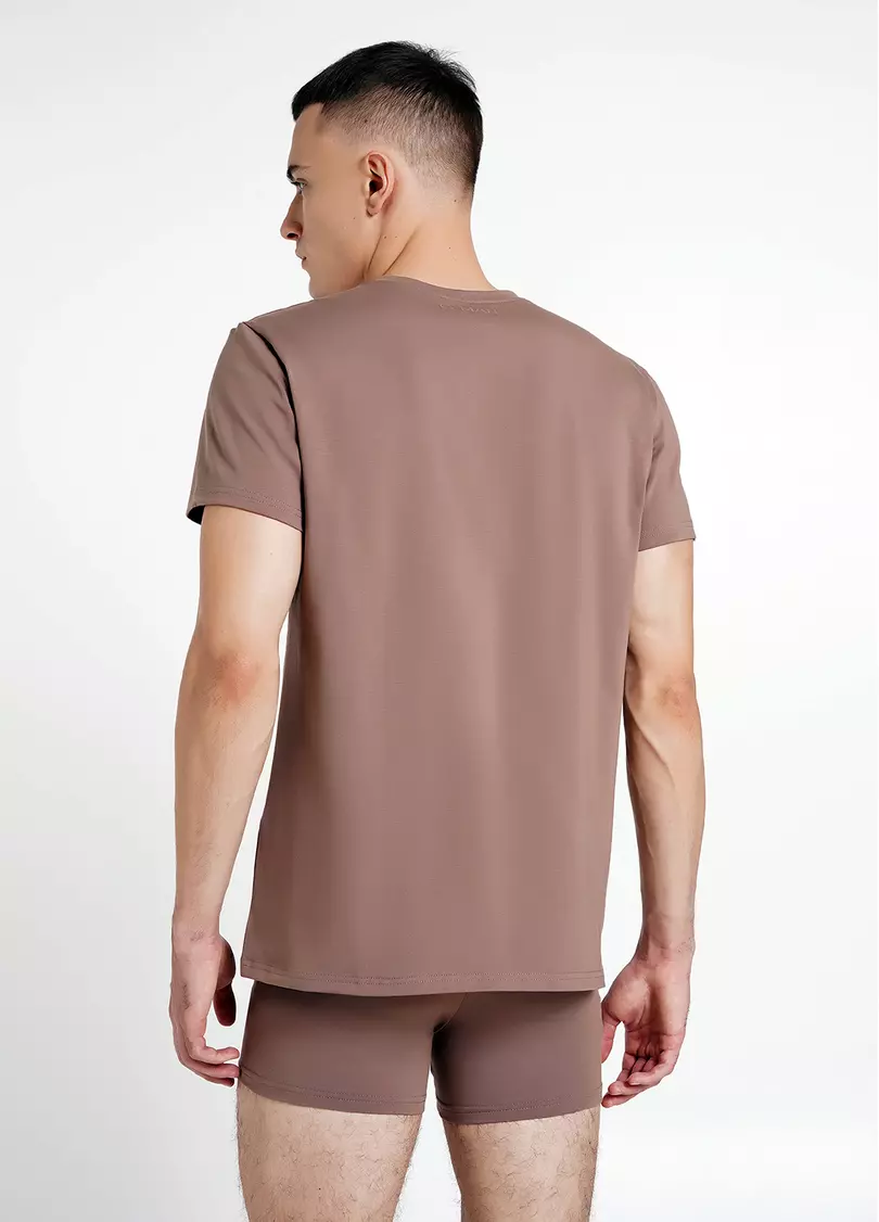 Мужская футболка из хлопка G-MAN 4601/010 chocolate (коричневый)