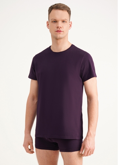 Чоловіча футболка з бавовни G-MAN 4601/010 dark purple (фіолетовий)