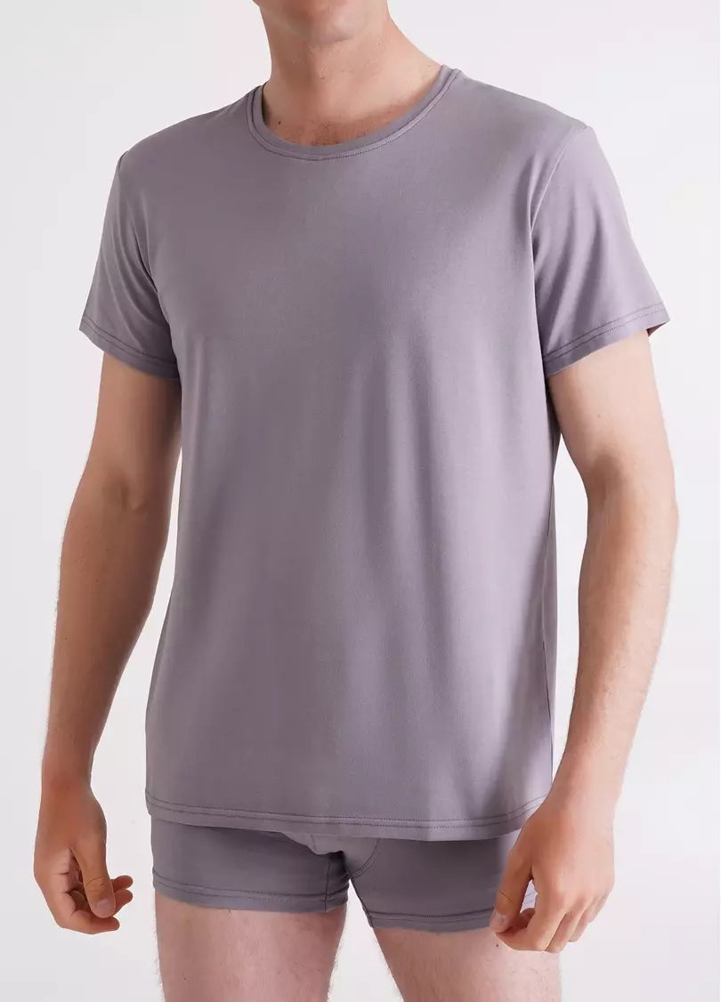 Чоловіча футболка з бавовни G-MAN 4601/010 grey (сірий)