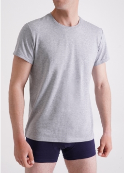 Чоловіча футболка з бавовни G-MAN 4601/010 grey melange (сірий)