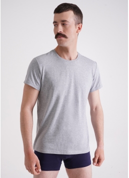 Мужская футболка из хлопка G-MAN 4601/010 grey melange (серый)