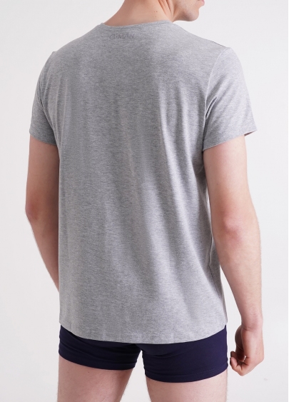 Чоловіча футболка з бавовни G-MAN 4601/010 grey melange (сірий)