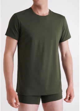 Мужская футболка из хлопка G-MAN 4601/010 light khaki (зеленый)