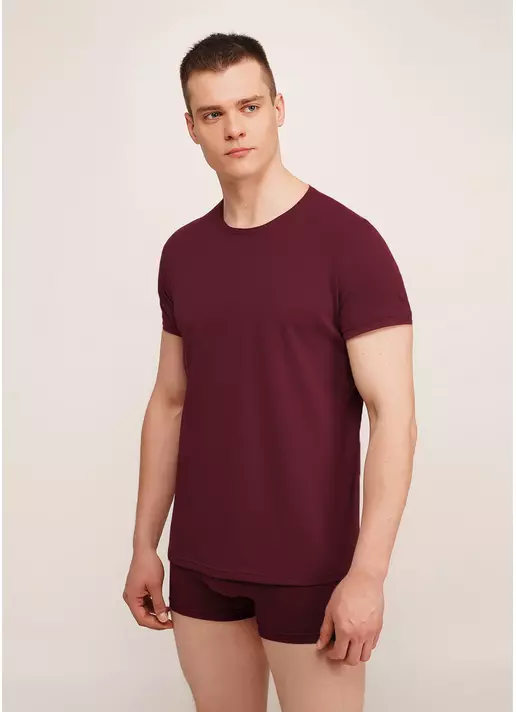 Мужская футболка из хлопка G-MAN 4601/010 maroon (бордовый)
