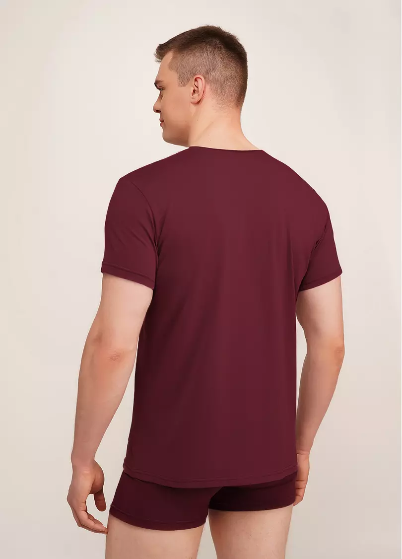 Мужская футболка из хлопка G-MAN 4601/010 maroon (бордовый)