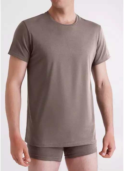 Мужская футболка из хлопка G-MAN 4601/010 mocha taupe (коричневый)