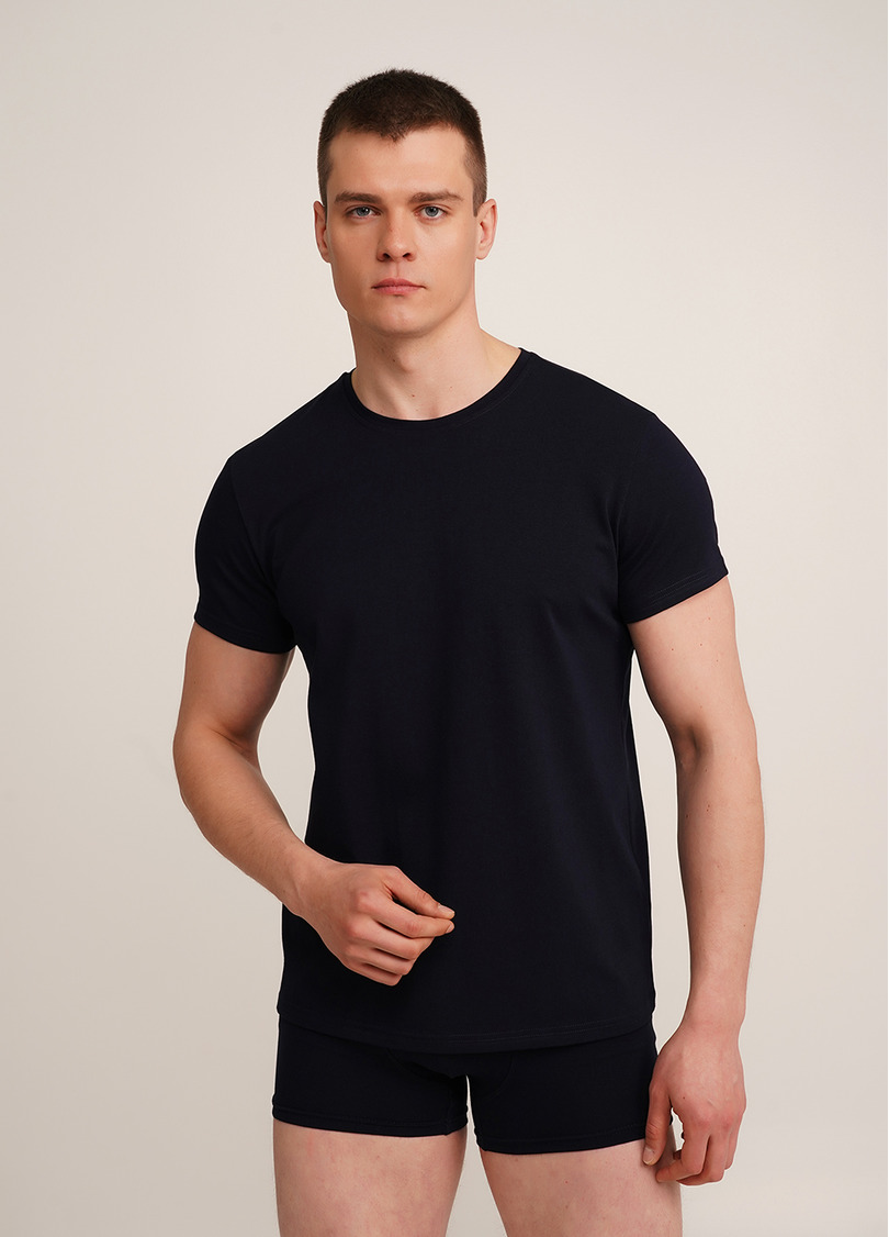Чоловіча футболка з бавовни G-MAN 4601/010 navy (синій)