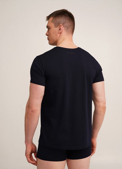 Мужская футболка из хлопка G-MAN 4601/010 navy (синий)