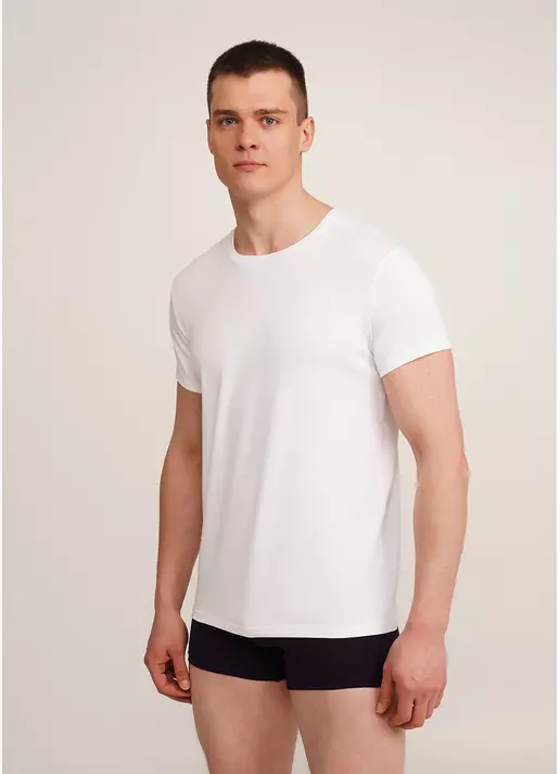 Мужская футболка из хлопка G-MAN 4601/010 white (белый)