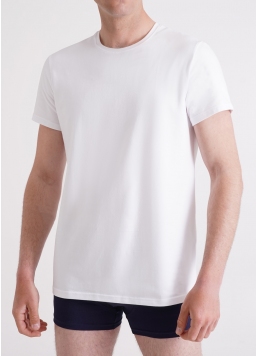 Чоловіча футболка з бавовни G-MAN 4601/010 white (білий)