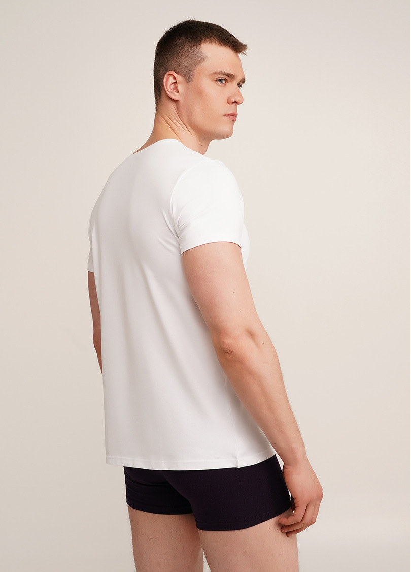 Чоловіча футболка з бавовни G-MAN 4601/010 white (білий)