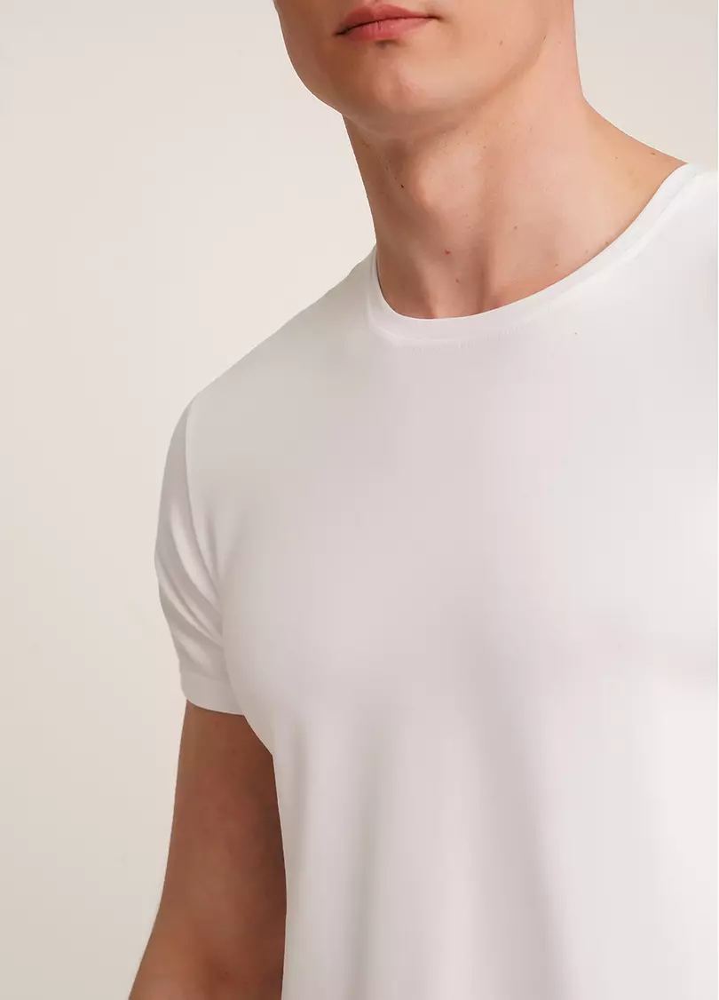 Чоловіча футболка з бавовни G-MAN 4601/010 white (білий)