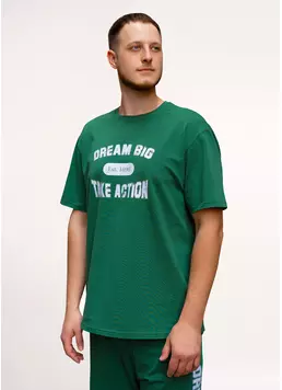 Чоловіча футболка з принтом STREET SEAL 4602/010 pine green (зелений)