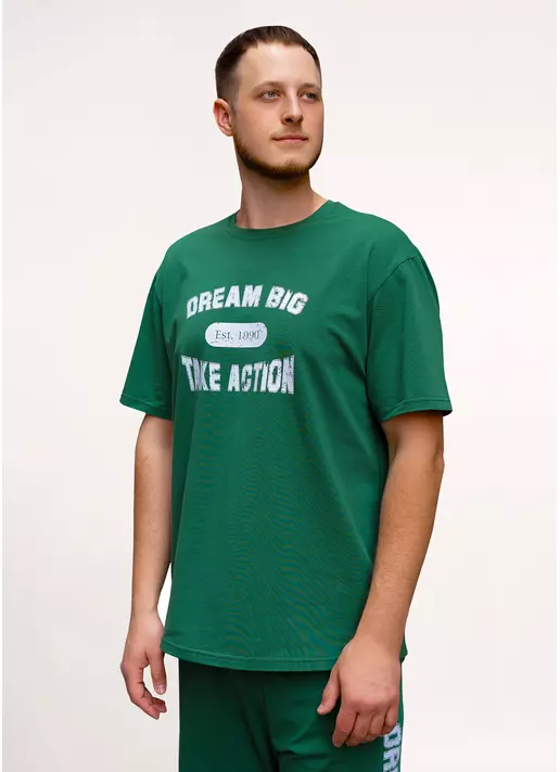 Мужская футболка с принтом STREET SEAL 4602/010 pine green (зеленый)