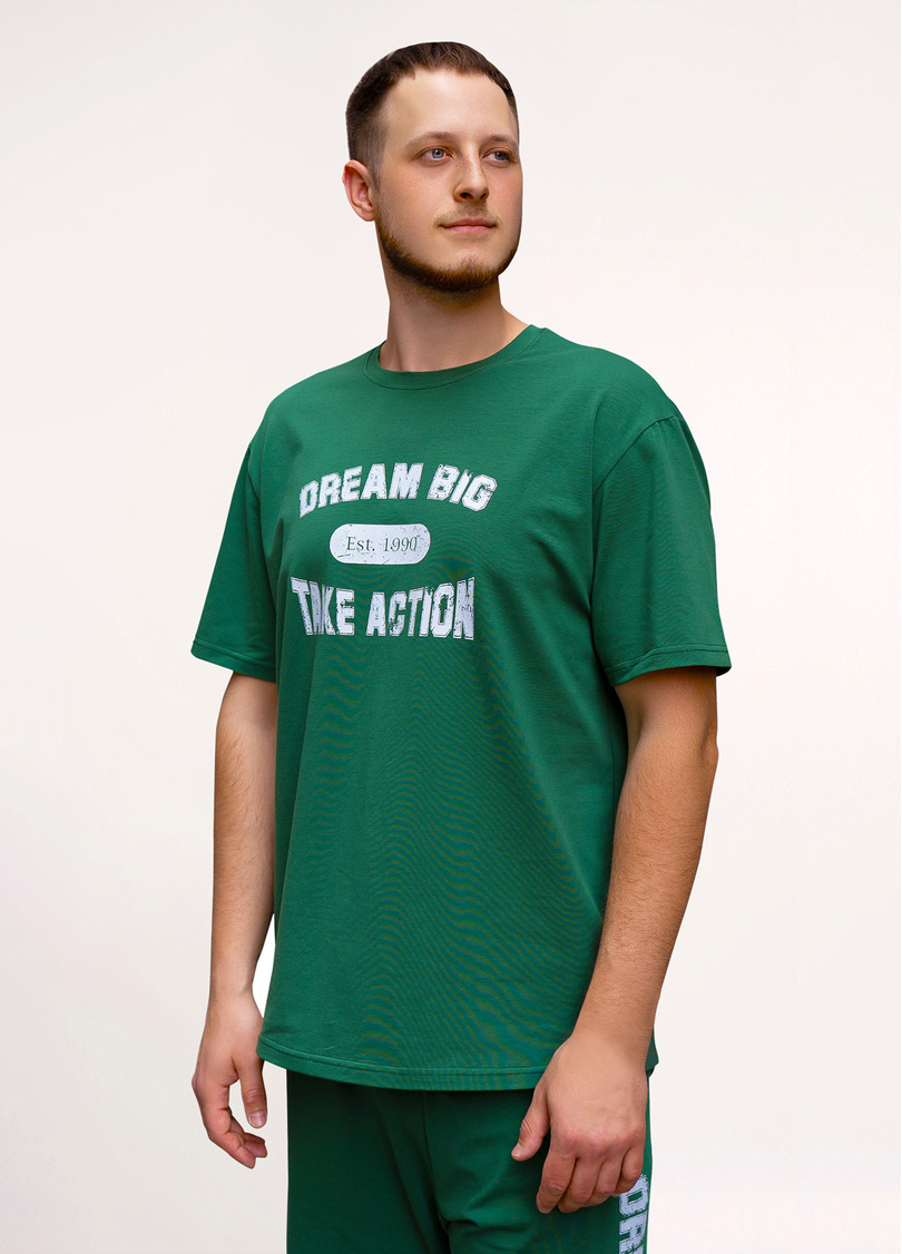 Чоловіча футболка з принтом STREET SEAL 4602/010 pine green (зелений)