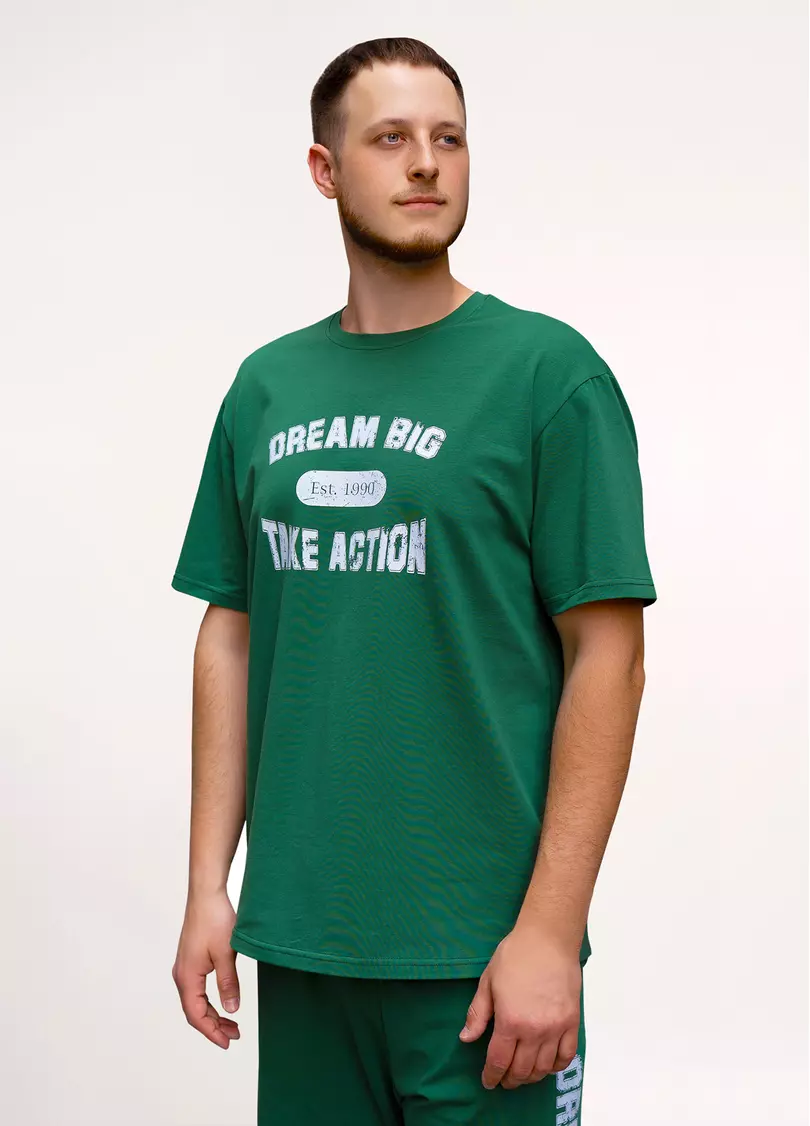 Мужская футболка с принтом STREET SEAL 4602/010 pine green (зеленый)