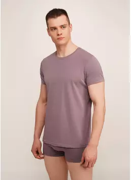 Чоловіча футболка бавовняна T-SHIRT CLASSIC MEN 4601/010 muted mauve (рожевий)
