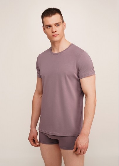 Чоловіча футболка бавовняна T-SHIRT CLASSIC MEN 4601/010 muted mauve (рожевий)