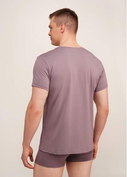 Чоловіча футболка бавовняна T-SHIRT CLASSIC MEN 4601/010 muted mauve (рожевий)