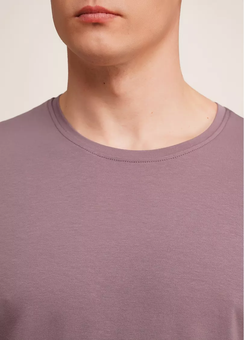 Мужская футболка хлопковая T-SHIRT CLASSIC MEN 4601/010 muted mauve (розовый)