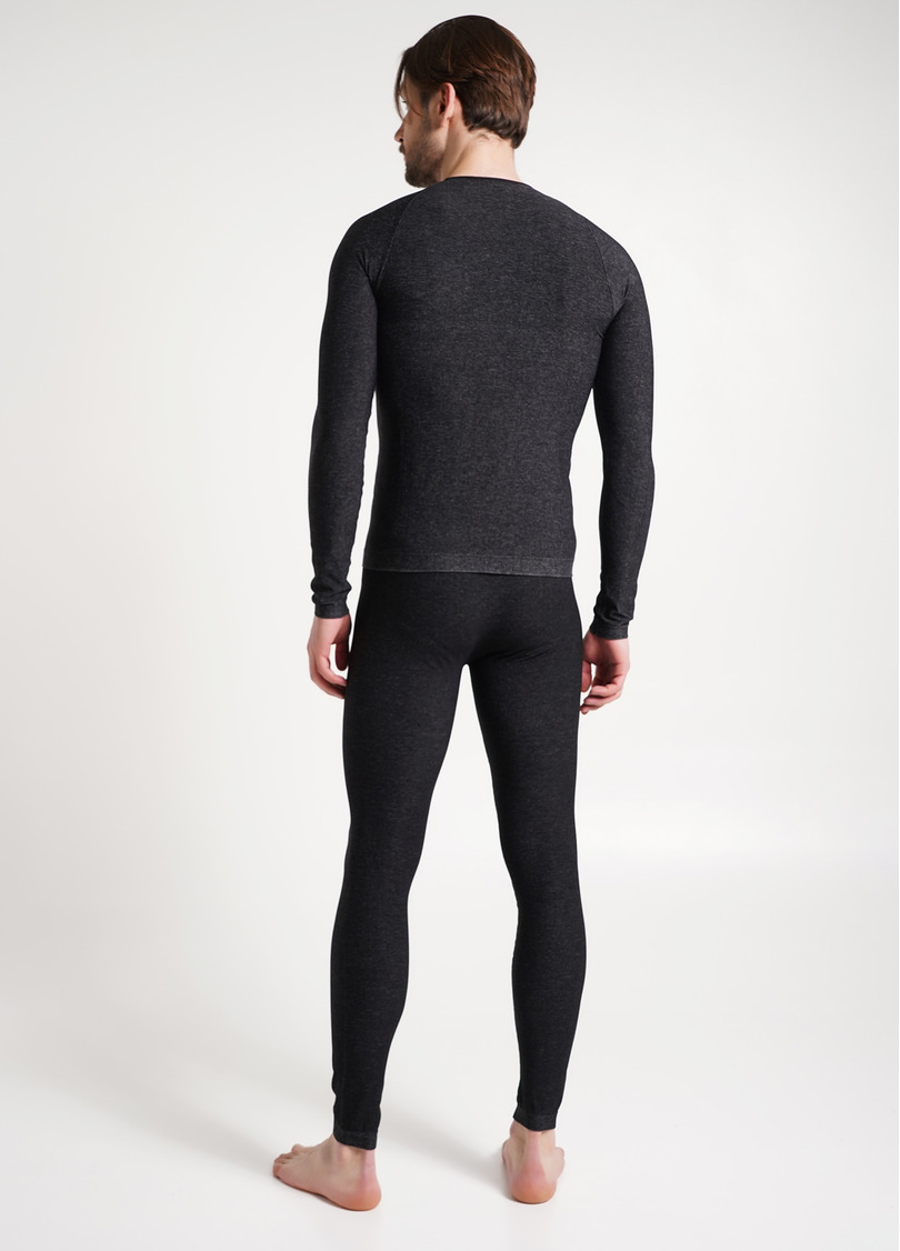 Бесшовная термокофта мужская THERMO T-SHIRT MELANGE MAN nero (черный)