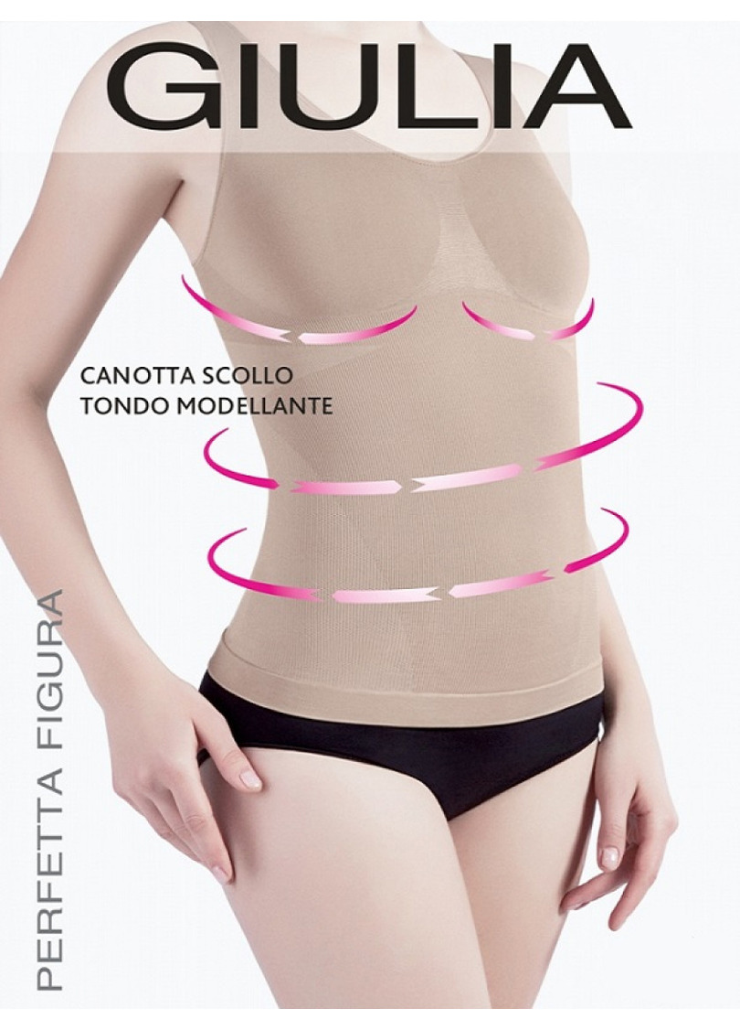 Моделююча майка CANOTTA SCOLLO TONDO MODELLANTE bianco (білий)