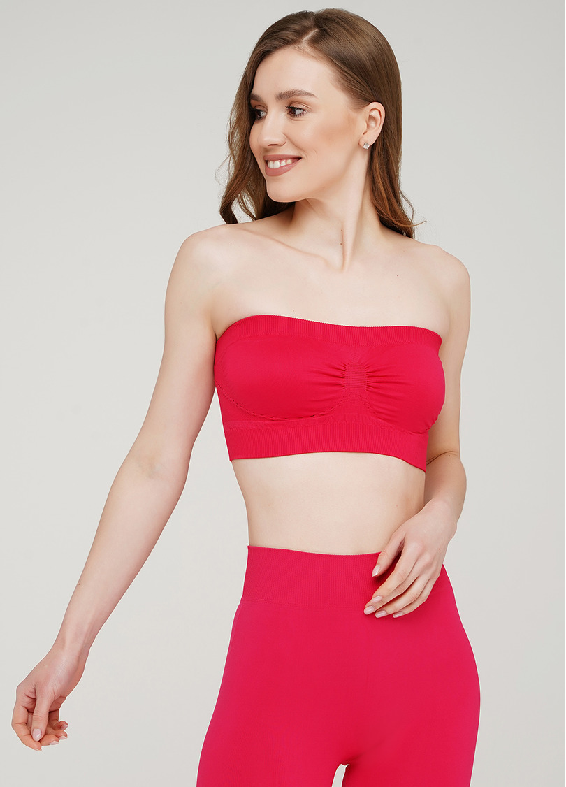 Топ бандо BANDEAU (ярко-розовый)