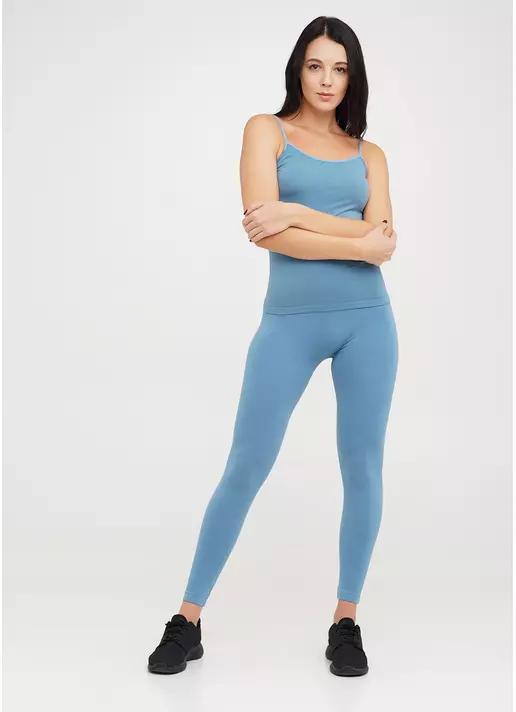 Майка на тонких бретелях безшовна CAMISOLE COLOR spring lake (блакитний)