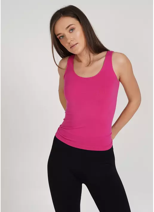 Женская майка CANOTTA SCOLLO TONDO beetroot purple (розовый)