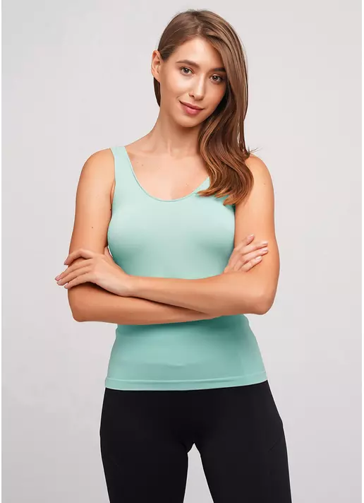 Женская майка CANOTTA SCOLLO TONDO biscay green (зеленый)