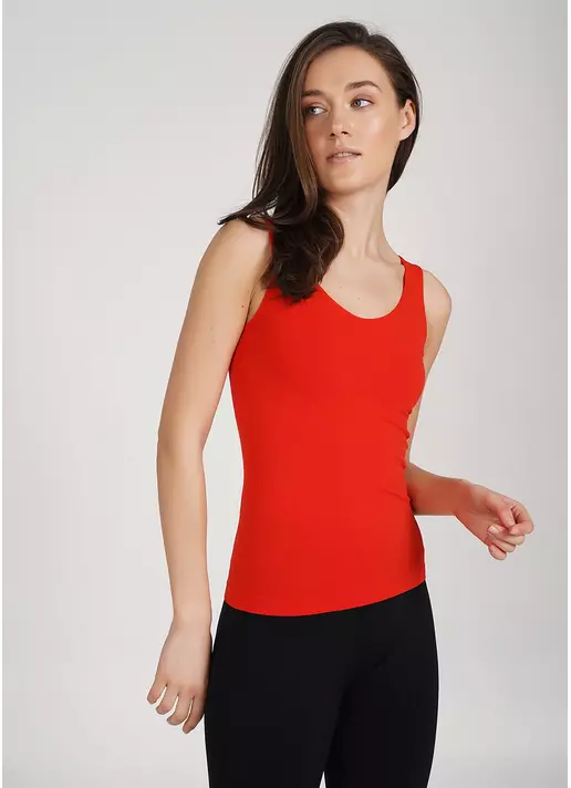 Женская майка CANOTTA SCOLLO TONDO flame scarlet (оранжевый)