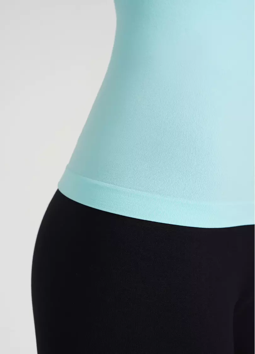 Женская майка CANOTTA SCOLLO TONDO tanager turquoise (голубой)