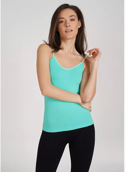 Бесшовная майка для женщин CARACO biscay green (зеленый)