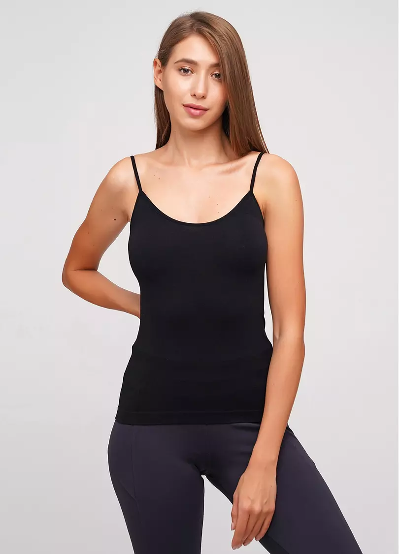 Бесшовная майка для женщин CARACO nero (черный)