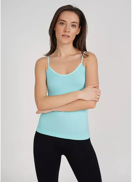 Бесшовная майка для женщин CARACO tanager turquoise (голубой)