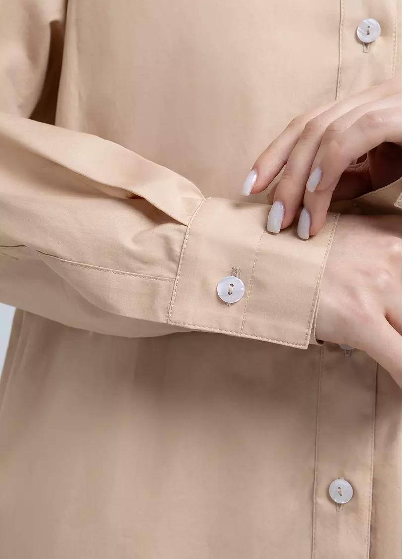 Бавовняна сорочка CITY FLOW 7701/010 beige (бежевий)
